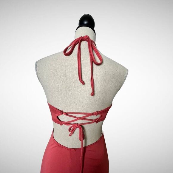 GO TO Couture Maxi Halter Dress Size Small - Picture 5 of 8